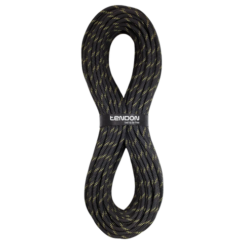 Lano static 10.5 černá se zelenou